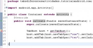 android getTabHost undefined